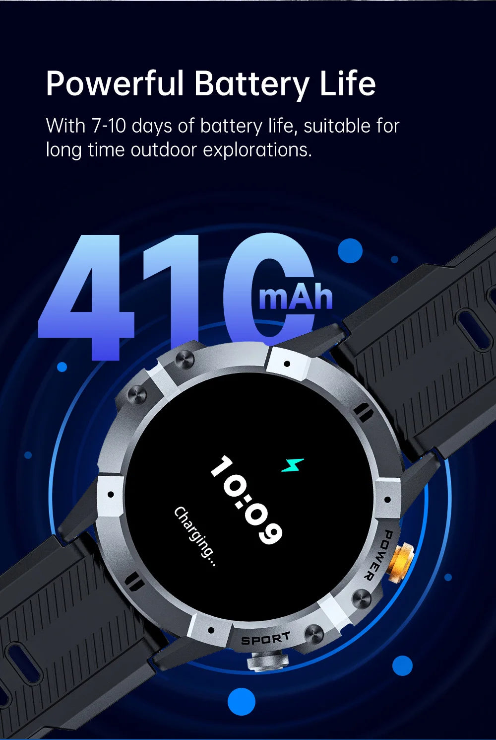 CUBOT C29 SmartWatch 1.52-inch 1ATM Waterproof Sport Watch for Men 410mAh Battery, Bluetooth Call, Heart Rate&24H Health Monitor