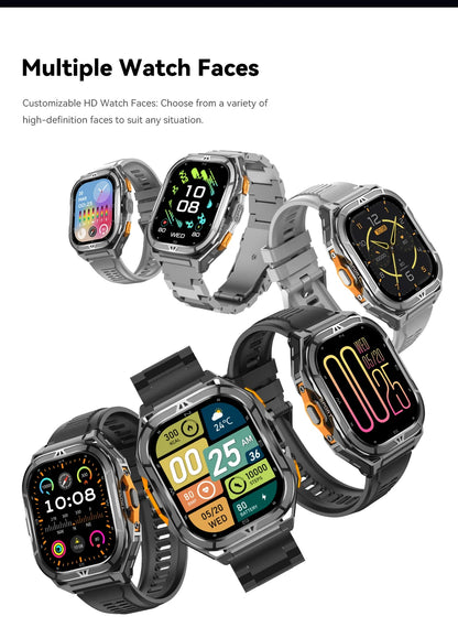 Cubot GT 3 Smart Watch, 5ATM Waterproof, 1.96-inch AMOLED, Blood Oxygen, Fitness Tracker Heart Rate GPS Sport Smartwatch for Men