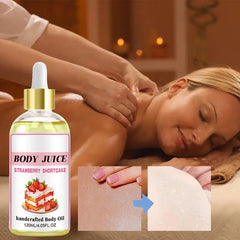 Body Juice Massage Oil Strawberry Serum Anti Dark Spots Smooth Moisturizing Relax Repair Aromatherapy Glow Relieve Dry Skin Care