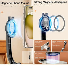 Magnetic Mini Extendable Selfie Stick Tripod Holder Stand with Bluetooth Wireless