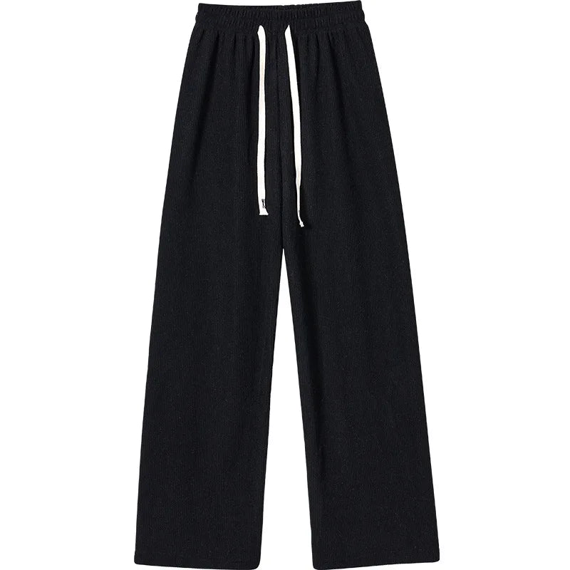 Women Long Pants Spring Autumn Women Elastic Waist Stright Long Wide leg pants