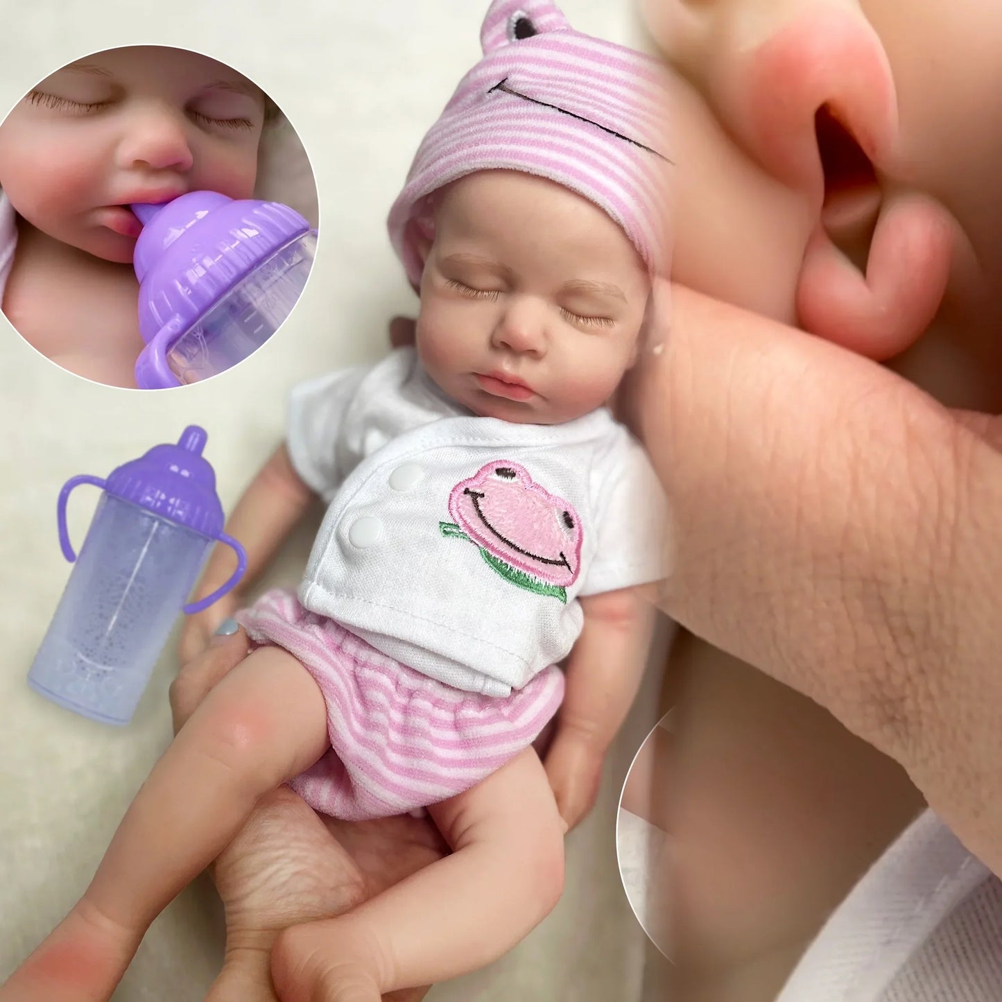 33cm Can Open Mouth Solid Silicone LouLou Bebe Reborn Girl and Boy Lifelike Reborn Dolls Muñecas Reborn Toy Corpo De Silicone