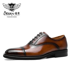 Brand Oxfords Men Shoes Genuine Leather Italian Business Classic Formal Men Dress