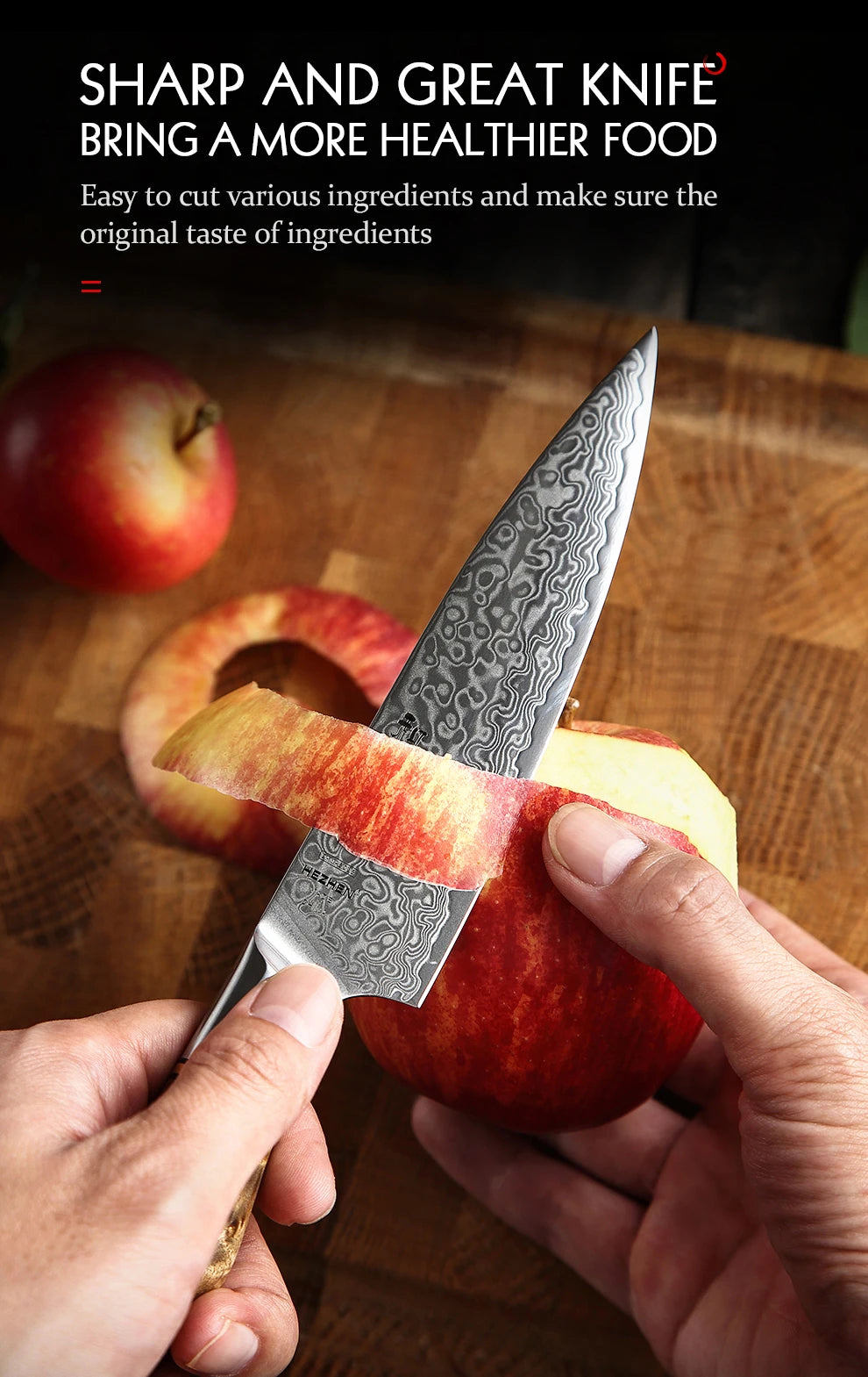 Kitchen Knife Set 1-7PC Damascus Steel knives Chef Knife Kitchen