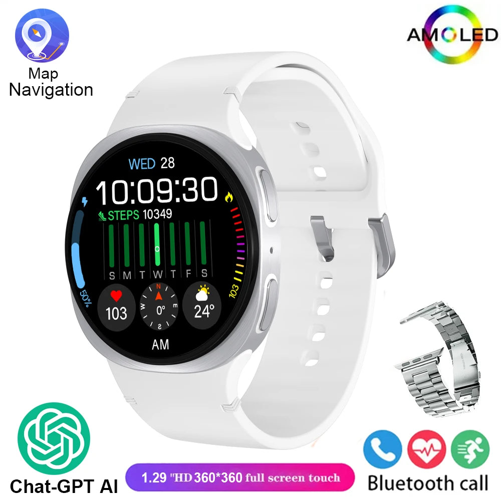 2025 New Watches 8 GPS Track Smartwatch For Man Women Health Sport AMOLED Heart Rate NFC Bluetooth Call Waterproof Smart Watch