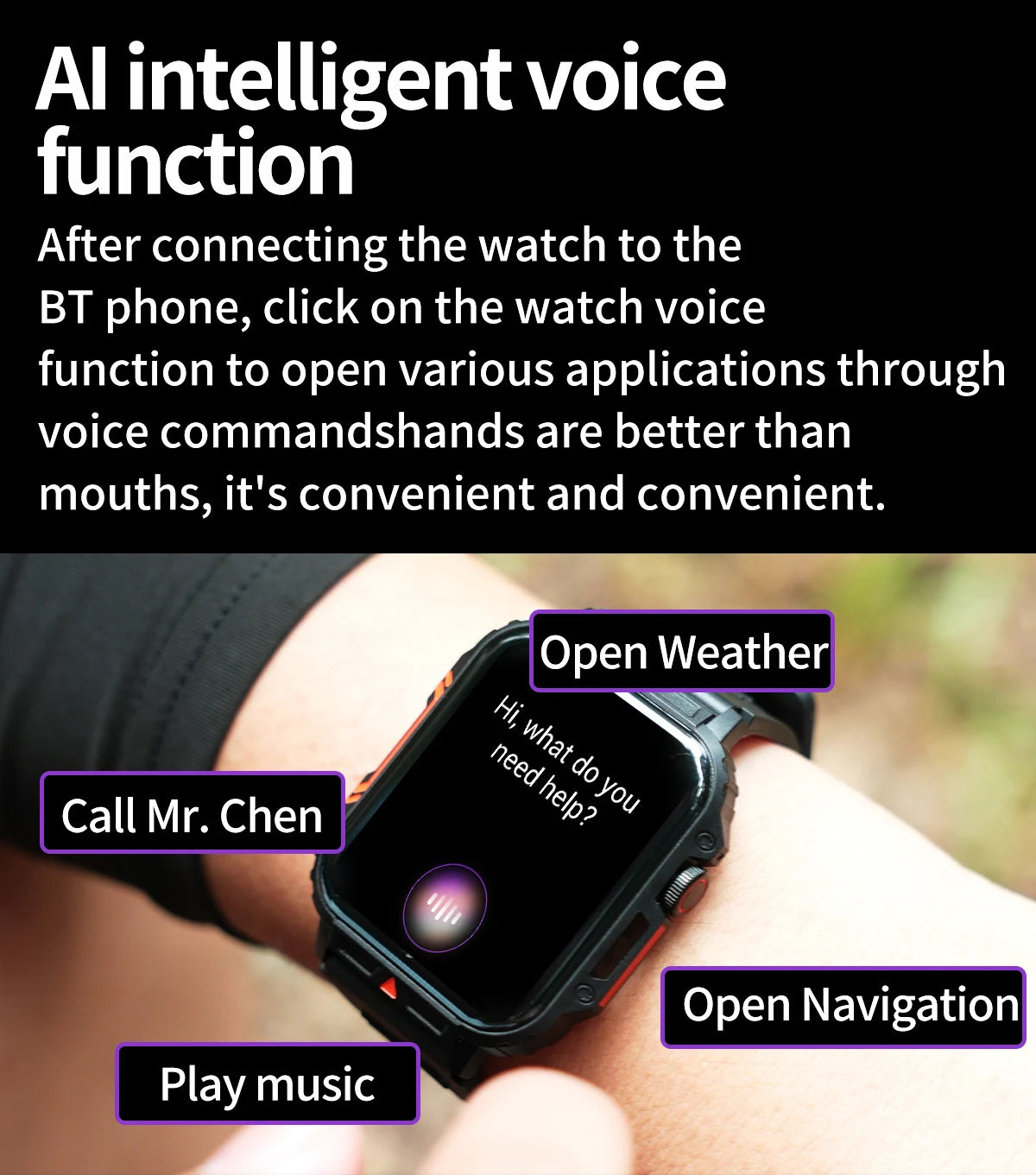 Military Men Smart Watch Health Monitor Wireless Call Smartwatch Fitness IP68 Waterproof Sports Watches for Women Android 2025