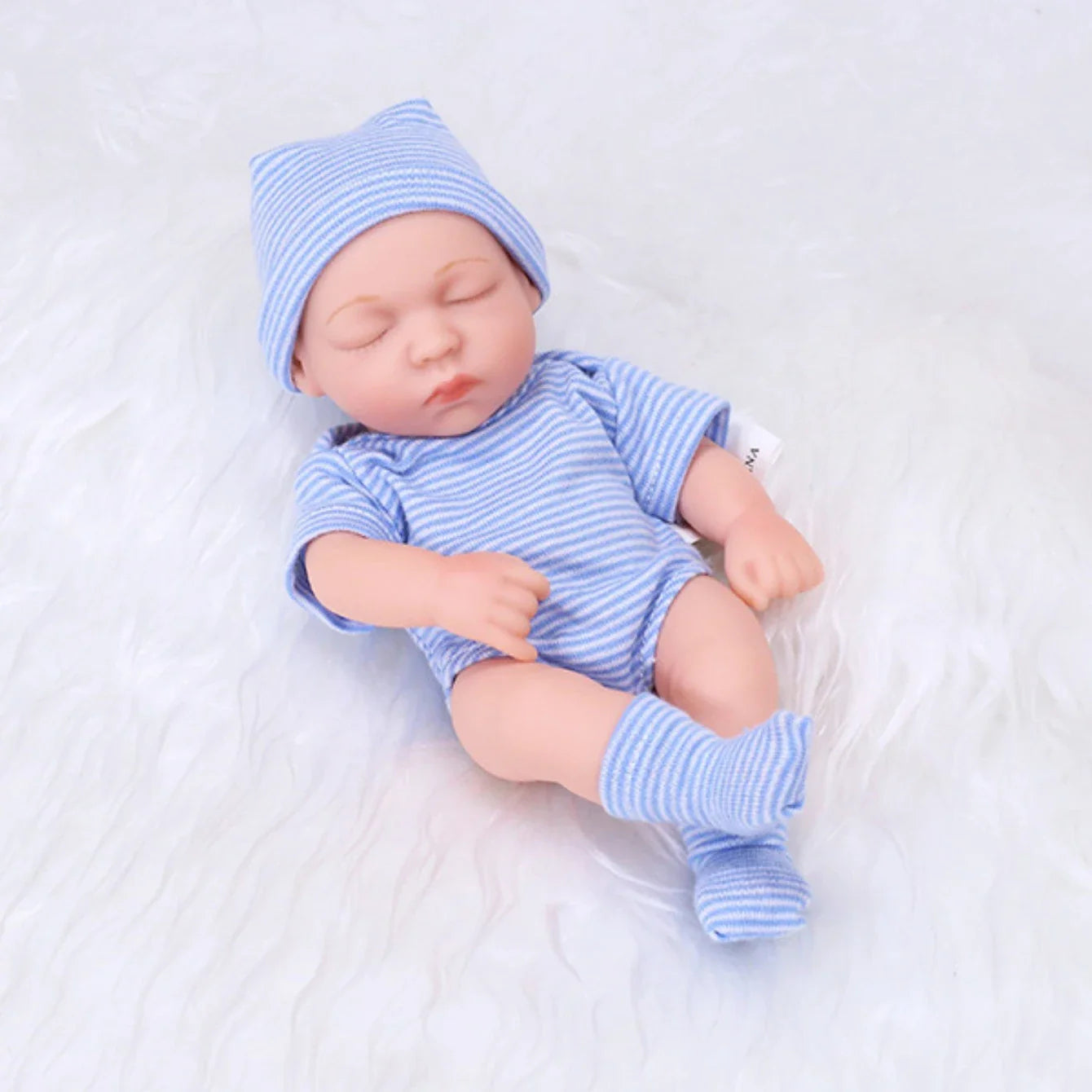 20cm Silicone Bebe Reborn Dolls Lifelike Mini Girl Doll Toys Vinyl Doll Sleep Reborn Toy DIY Doll Toys Reborn Baby Gift Dolls