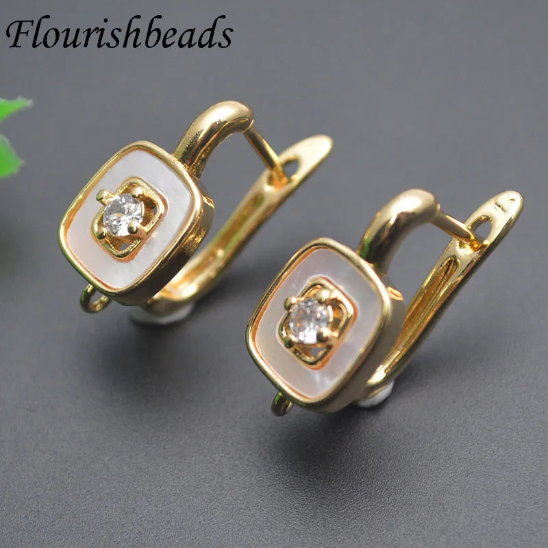 Nickle Free Anti-rust Gold Color Plain Metal Earring Hooks Jewelry Findings 50pc Per Lot