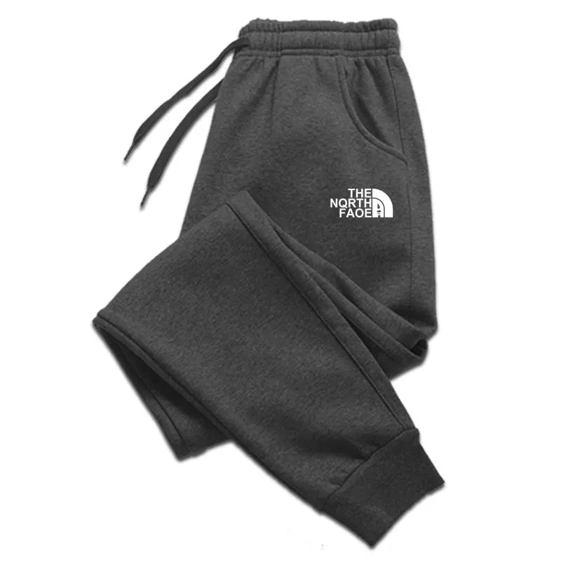 Men's Joggers Autumn Winter Drawstring Casual Pants Fleece Sweatpants Workout