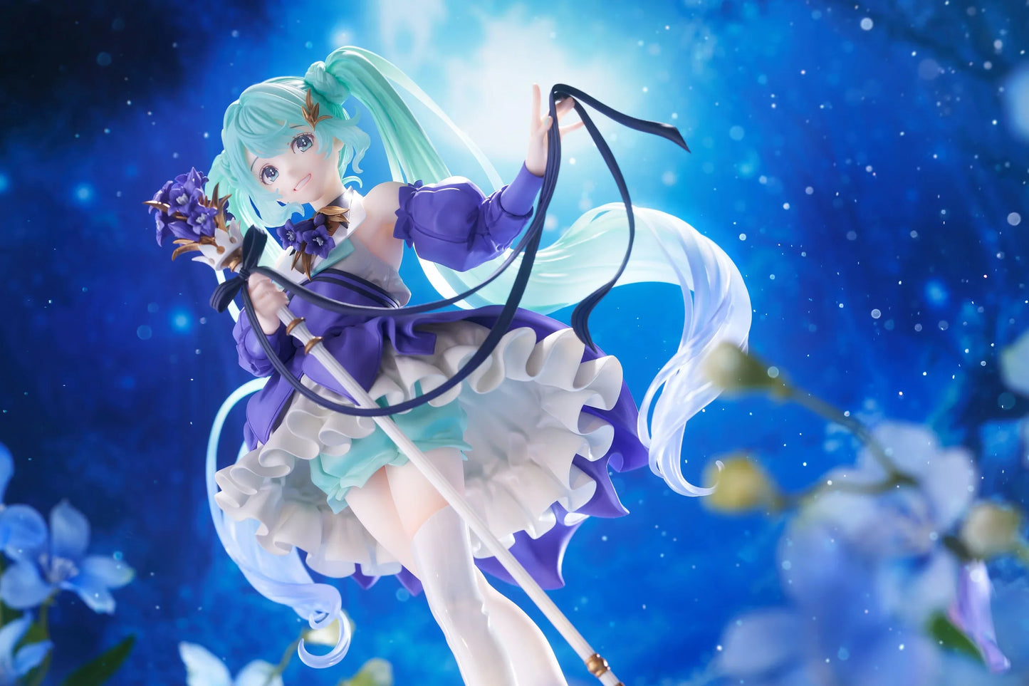 Original Taito Vocaloid Hatsune Miku 2024 Birthday Flower Ver. Figure Amp 21cm Figurine Collectible Anime Model Toy Kid Gifts
