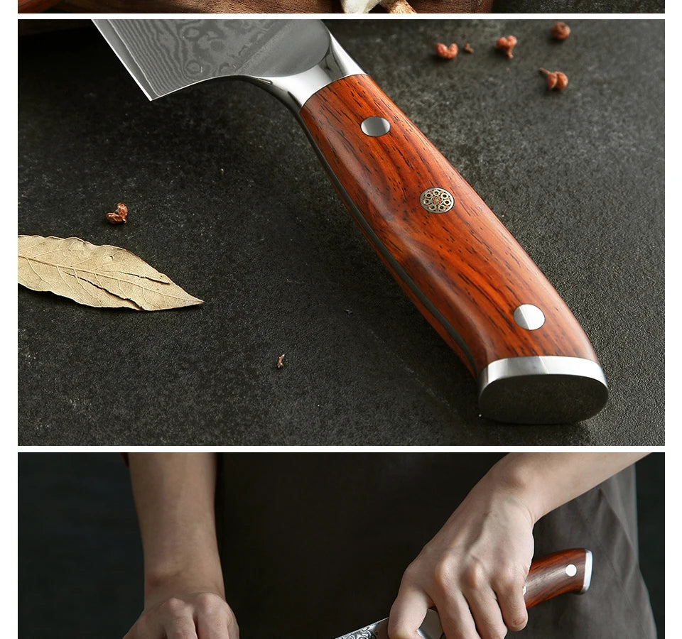 8.5 Inch Chef Knives High Carbon Chinese VG10 67 Layer Damascus Kitchen