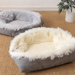 Long Plush Pet Square Blanket Nest Cat Cushion Comfortable Sleep Kennel Thick