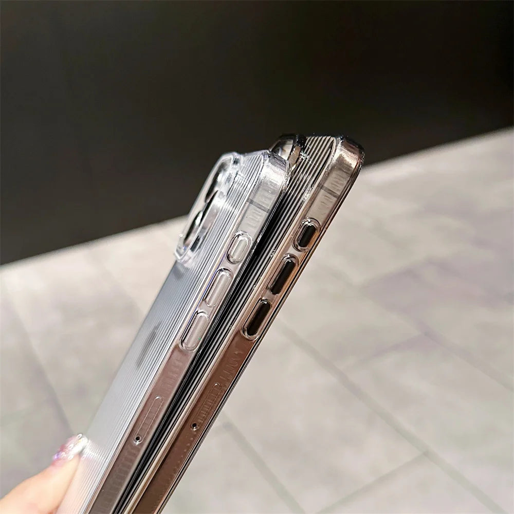 Transparent Phone Case For iPhone 12 13 14 15 16 Pro Max Plus Shockproof Clear Bumper for iphone 16promax Cases Cover