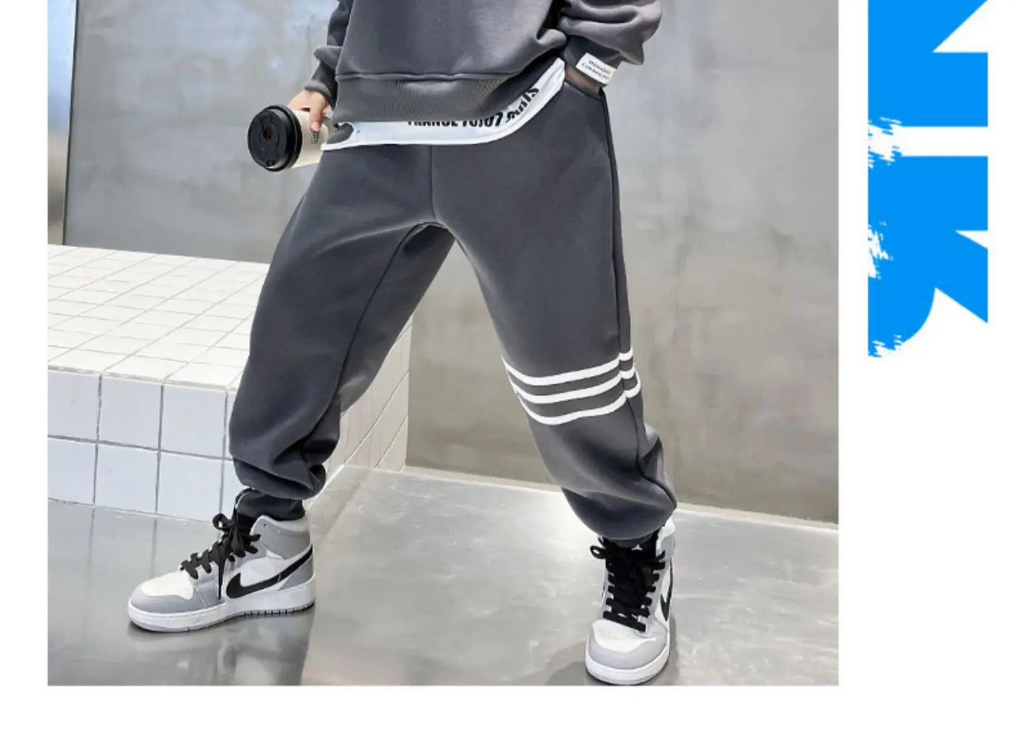 Autumn Children Boy Clothes Set Stripe Sweatshirts and Pants 2PCS Suit Teenage Girls Pullover Top Bottom Outfits Tracksuits