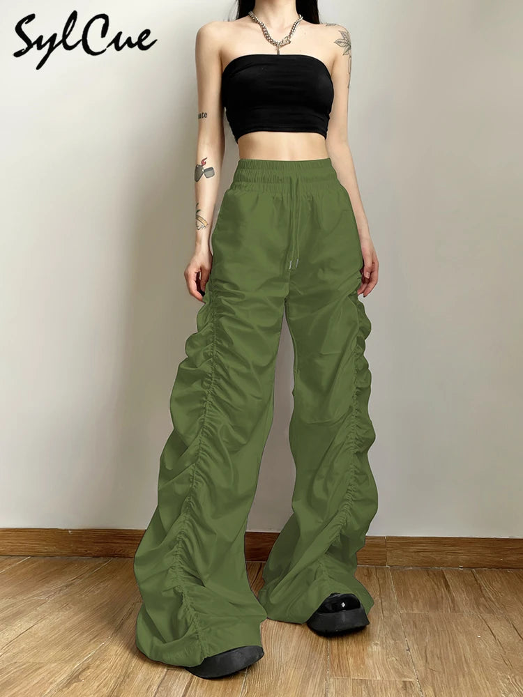 All-Match Casual Loose Girl High Waist Wide Leg Lantern Pants