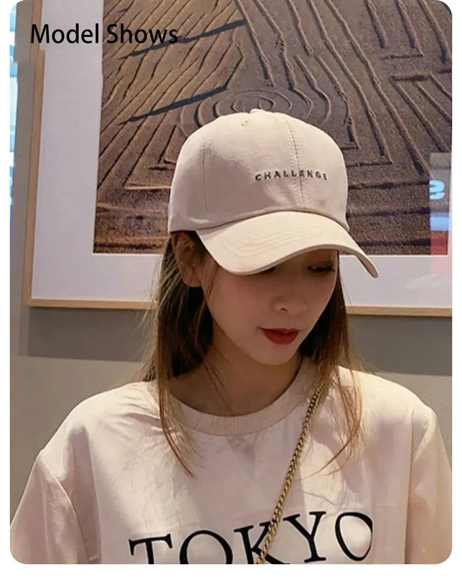 Letter Embroidered Baseball Cap for Women Spring Summer Outdoor Sunscreen Unisex Snapback Hat Sports Casual Men Hip Hop Hat