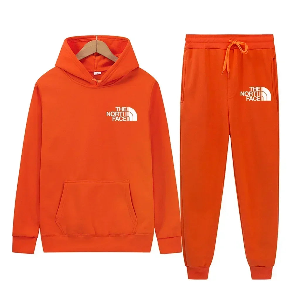 2025 Autumn-Winter Warmth-Resistant New Men's Sportswear - Sport Sweater, Hat-style Hooded Jogging Pants, Two-Piece Sport Set -