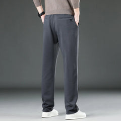 Men's Casual Pants Winter Fall Men's Warm Thick Imitation Cotton Pants