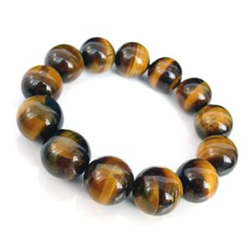 Fashion Tiger Eye Bracelet For Man Women Natural Stone Elastic Bracelet Female Male Glass Beaded Bracelet Heal Jewelry