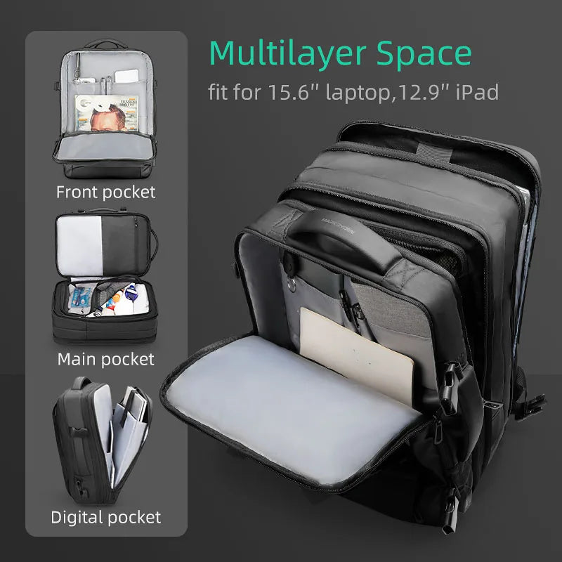 17 inch Laptop Backpack Men Business Carry-on Flight Approved 40l Travel Backpack