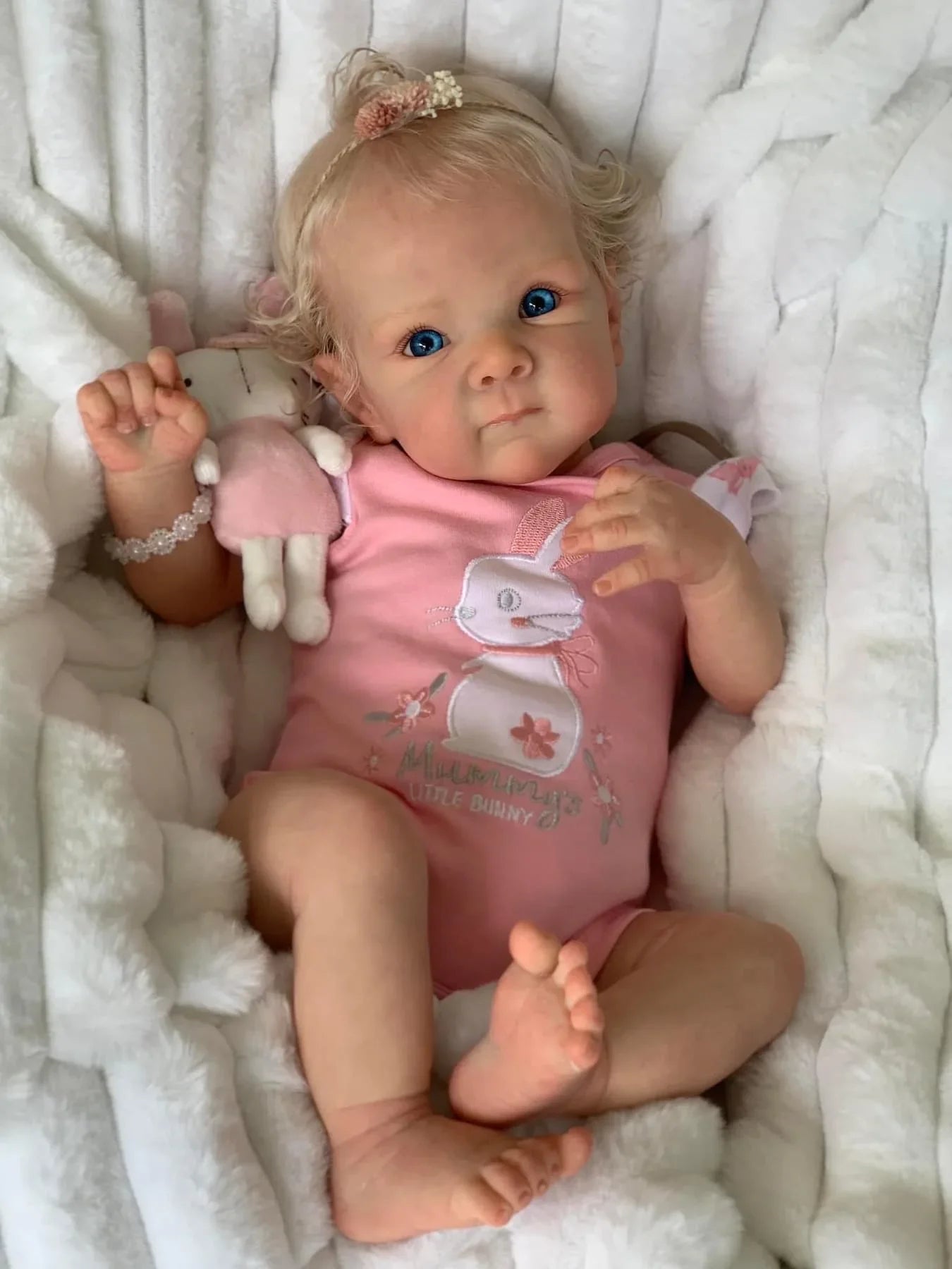 NPK 18inch Reborn Baby Bettie Full Body Newborn Doll Lifelike Cuddly Baby Multiple Layers Painting 3D Skin with Hand Root Hair