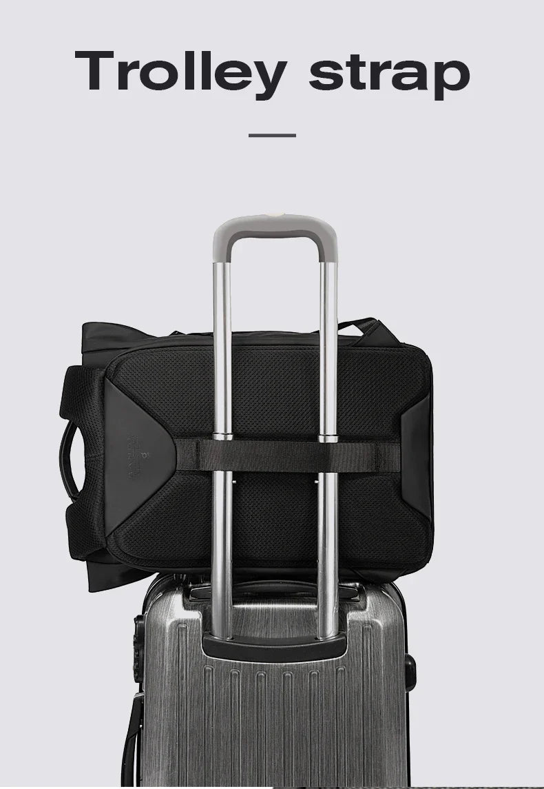 Bange Men Fashion Backpack 15.6 inch Multifunctional Waterproof Backpack Daily Travel Bag Casual School Rucksack with Buckle