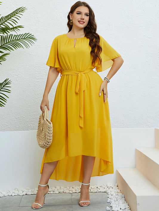 Chiffon Party Dresses For Women Plus Size Summer Solid Color