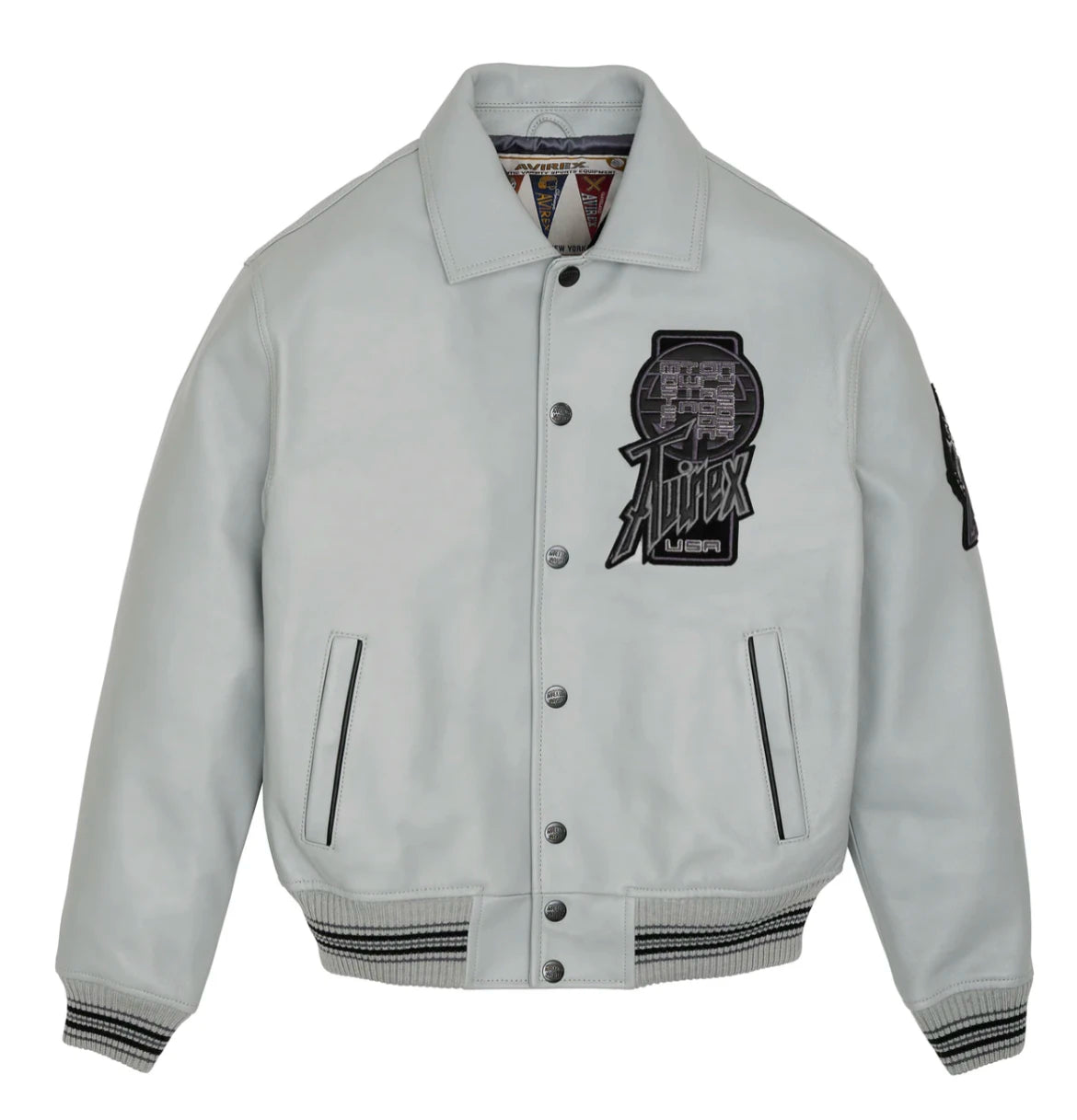 collaborative French lamb leather genuine leather jacket men's