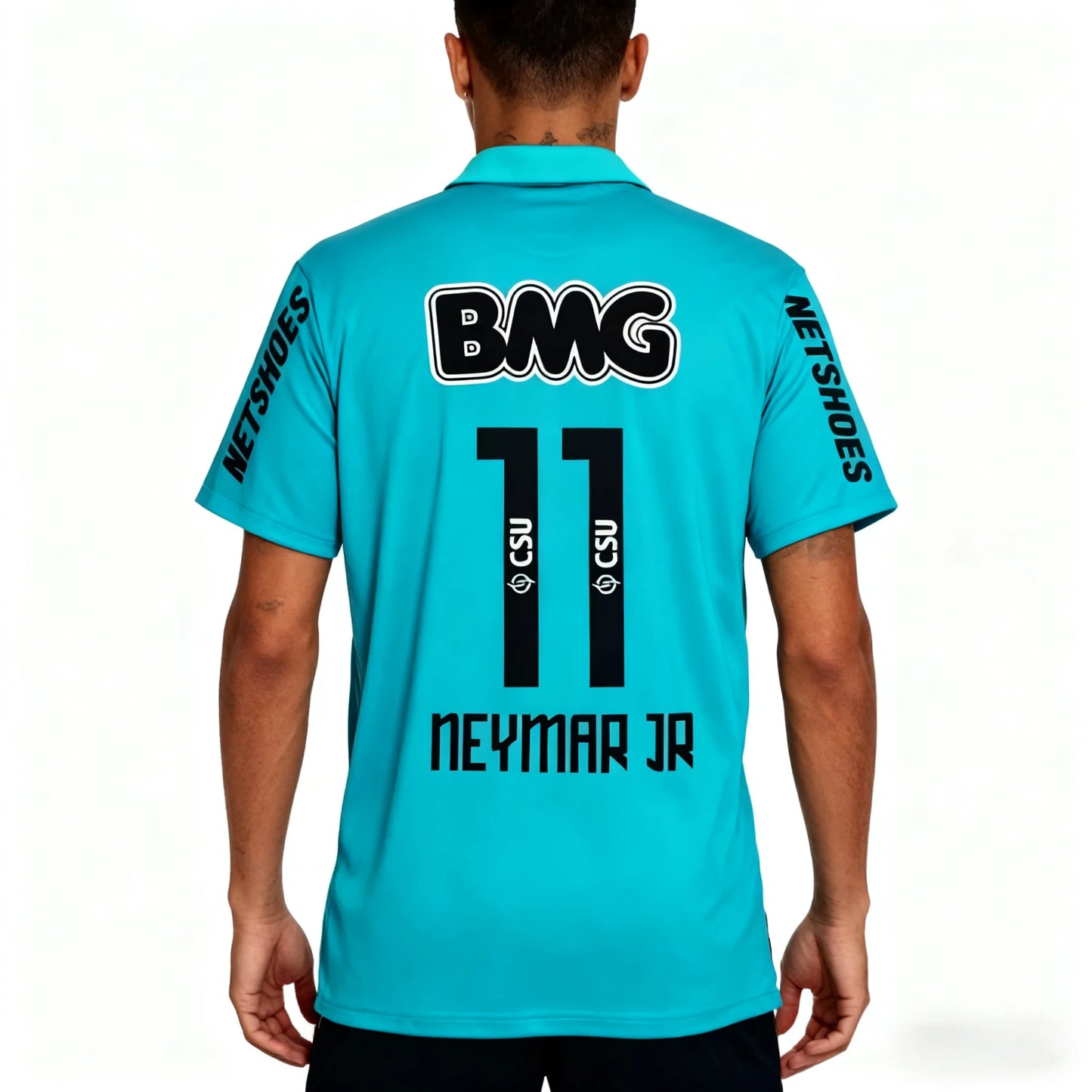 Santos Neymar Football Jersey for Men and Women, Outdoor Sports Casual T-shirt, Comfortable for Adults and Children, 3D Printing