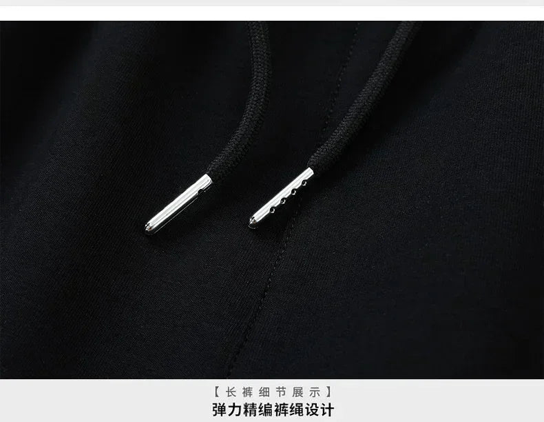 Men's Cotton Sportswear Set Brand Tracksuits Two Pieces Sets Homme Clothes Hoodies+Pants Suit Male Streetswear Hoodie Jackets