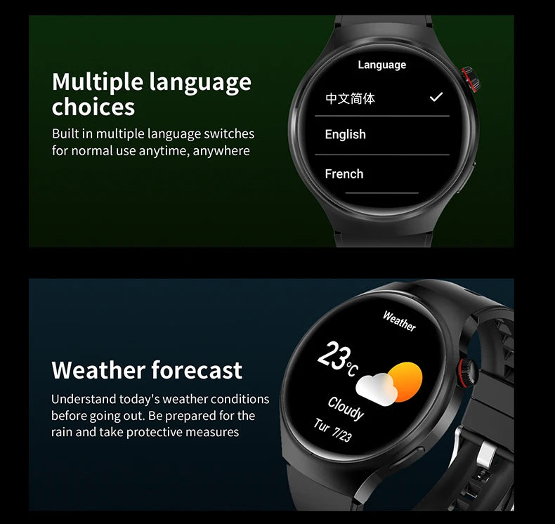 2025 New Smart Watch 6 Pro AMOLED 1.46 inch NFC Heart Rate Monitoring IP68 Bluetooth call Smartwatch Suitable For Android IOS