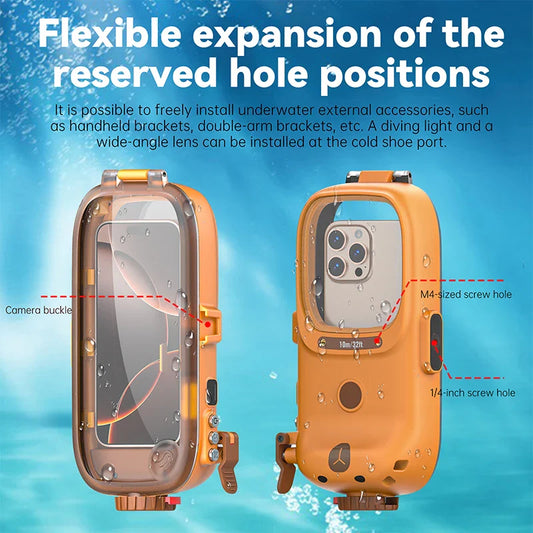 15 Meter Deep Bluetooth Waterproof Mobile phone Case For iPhone 17 Air 16 15 14 13 12 11Pro Max Samsung xiaomi phone Case