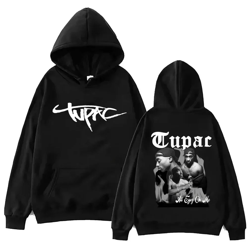 2pac male and female rap stars printed hoodies, hip-hop casual sportswear, Harajuku street hoodies and clothing