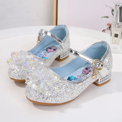 Trendy Fashion Girls Princess Elsa Crystal Shoes Cartoon Cute Baby Children