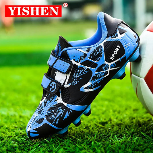 YISHEN Soccer Shoes Boys Girls Kids Sport Shoes TF/FG Cleats Training Football Shoes