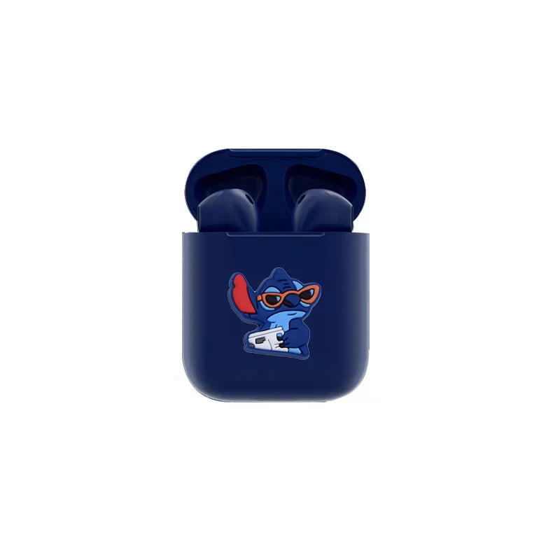 Disney's New TWS i12 Wireless Headphones Bluetooth Stitch 5.0 Headphones Matte Macaron Headphones with Microphone Handsfree