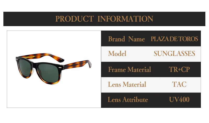 Fashion Vintage Square Sunglasses Men Women High-Quality Luxury Brand Designer Sun Glasses Driving Fishing UV400 Eyewear