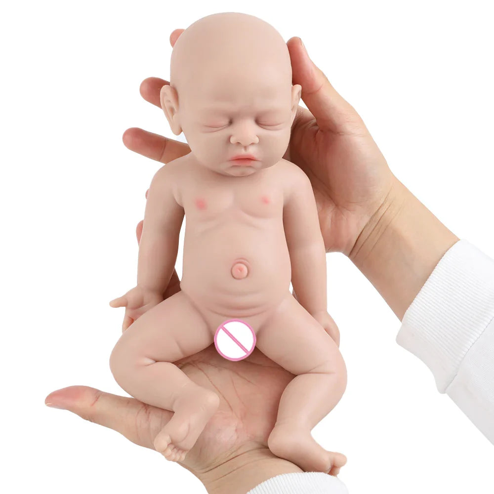 IVITA 12" Full Body Silicone Reborn Baby Doll Realistic Silicone Girl Preemie Lifelike Doll for Anti-Stress Children Toys Dolls