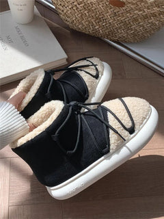 Winter Boots Women Waterproof Snow Boots Natural Wool Women Ankle Boots Warm Winter Shoes For Women Sequined Ski Boots