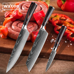 High Carbon Stainless Steel Kitchen Knives Sharp Fruit Slicing Knife Set Professional