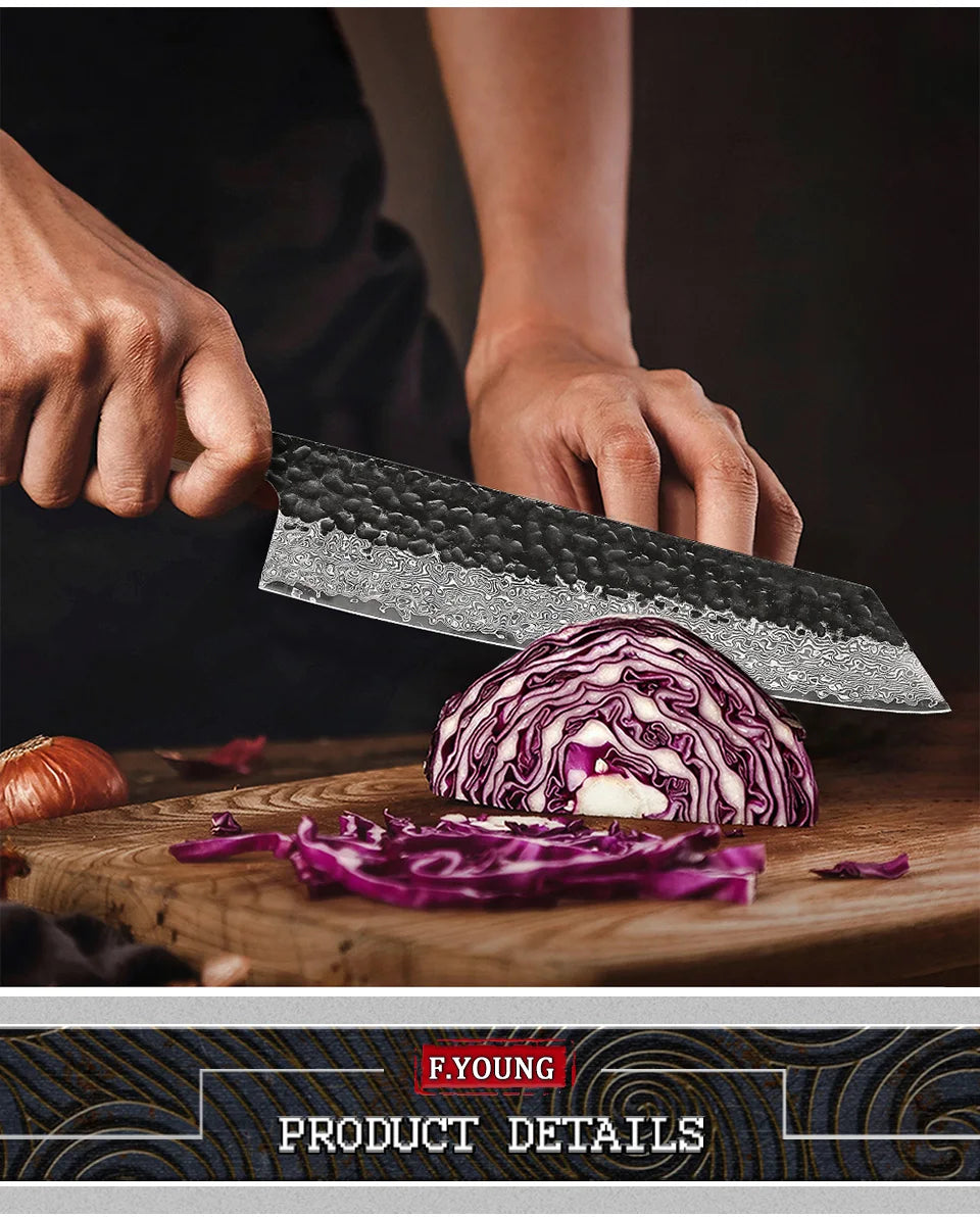 8.2" Japanese Kiritsuke Chef Knife Damascus Steel Sharp Meat Vegetable