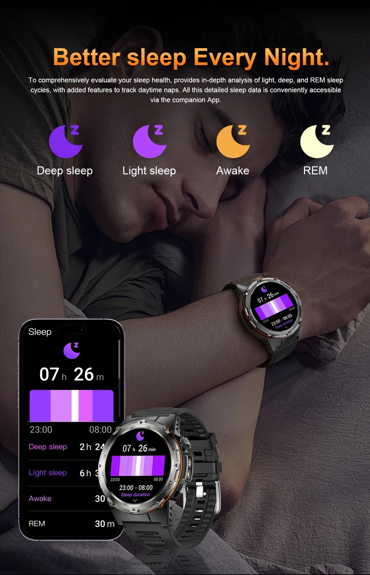 GPS Sports Waterproof Smart Watch Men