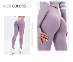 Seamless High Waist Nude Yoga Pants Women's Honey Peach Hip Lifting Tight Fitness