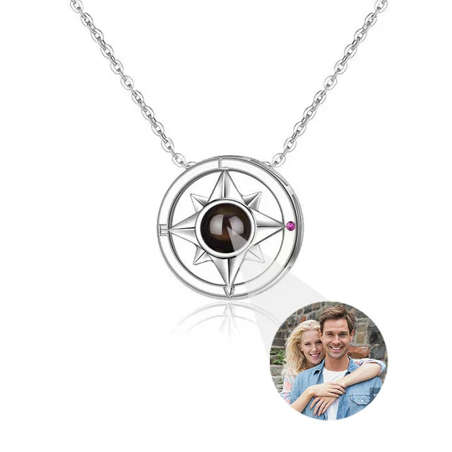 Custom Photo Necklace Projection Necklace with Picture I Love You 100 Languages Personalized Necklace Jewelry Gifts for Women