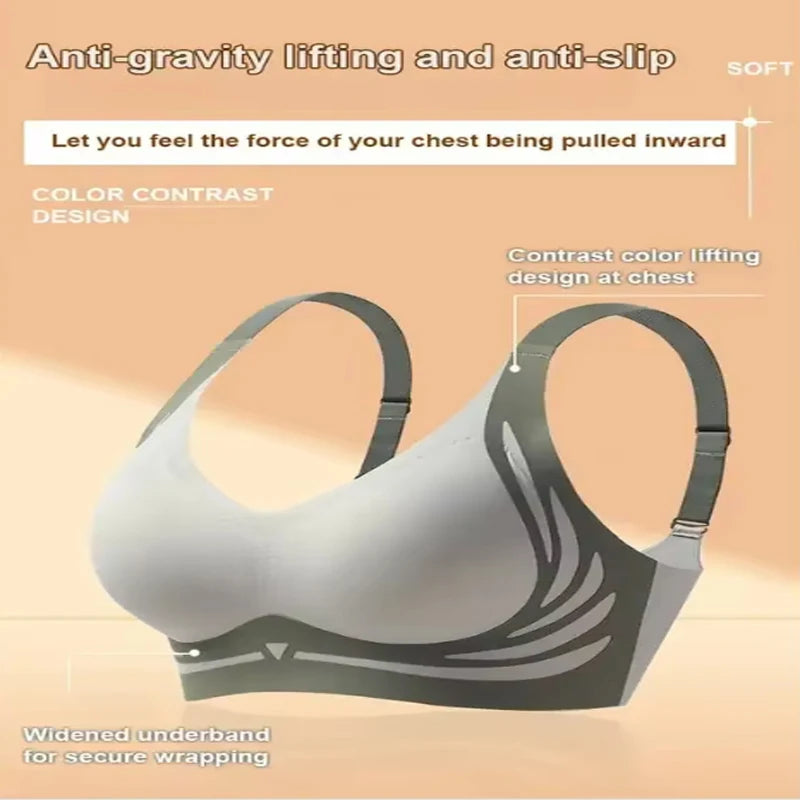 Push-up Bra Women Gathered Up Soft Support Adjustable Underwear Anti-sagging