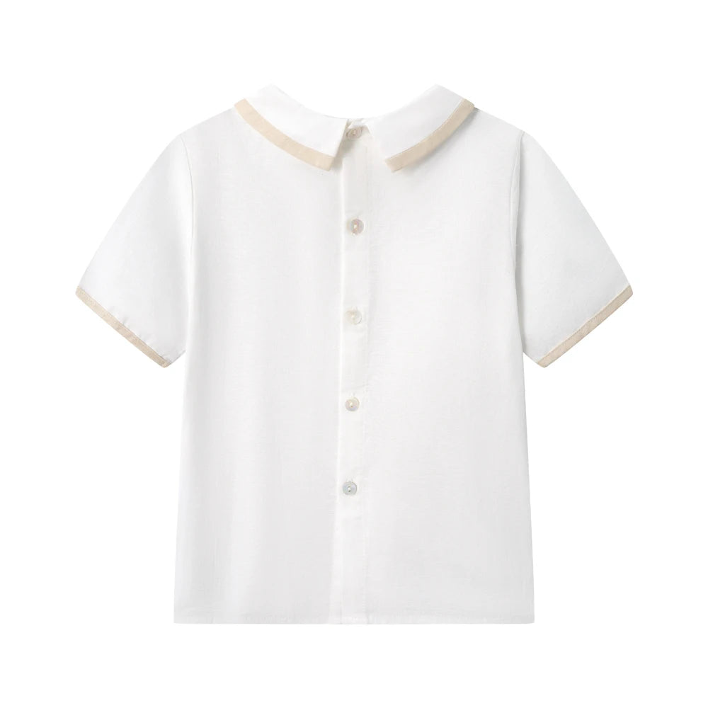 Gentleman Boys Summer Solid 2 Pieces Sets 9 12 18 24 36 Months Toddler Birthday Wedding Outfit Soft Cotton Infant Clothes