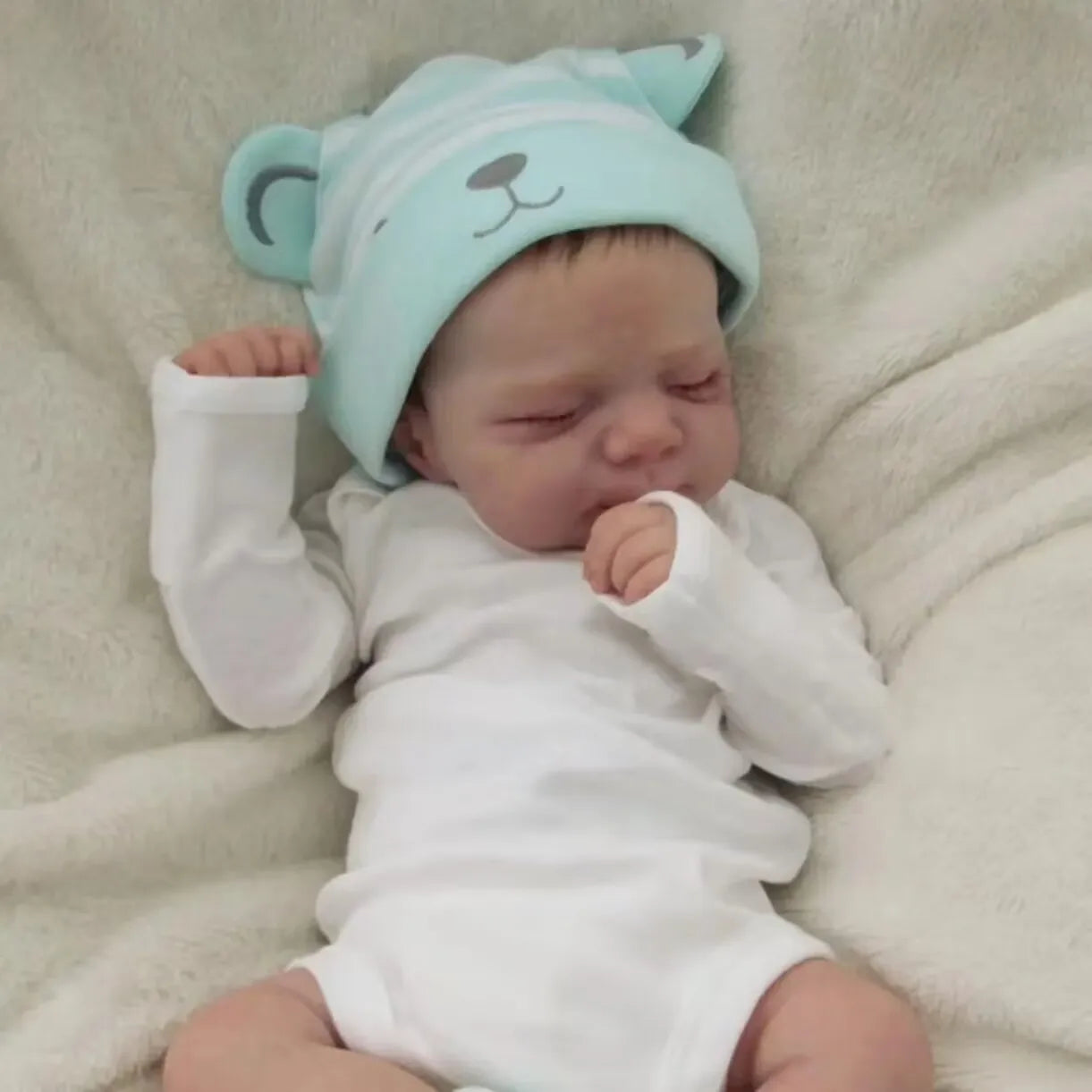 NPK 48CM Newborn Pascale Reborn Doll Realistic Full Body 3D Skin Multi-Layer Painted Visible Veins Soft Touch Life-Size Collecti