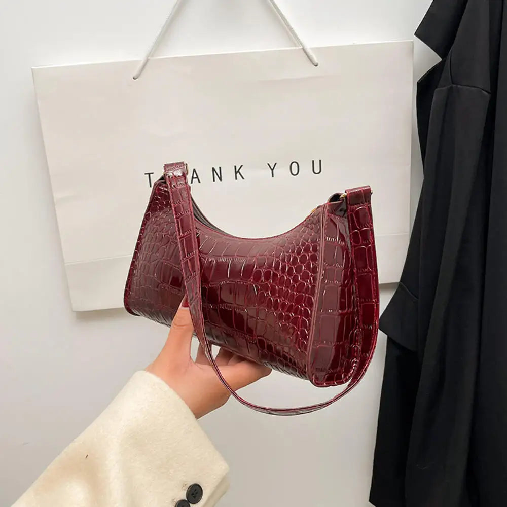 Black Trendy Women Shoulder Bag Fashion Pu Handbags Crossbody Bags Small