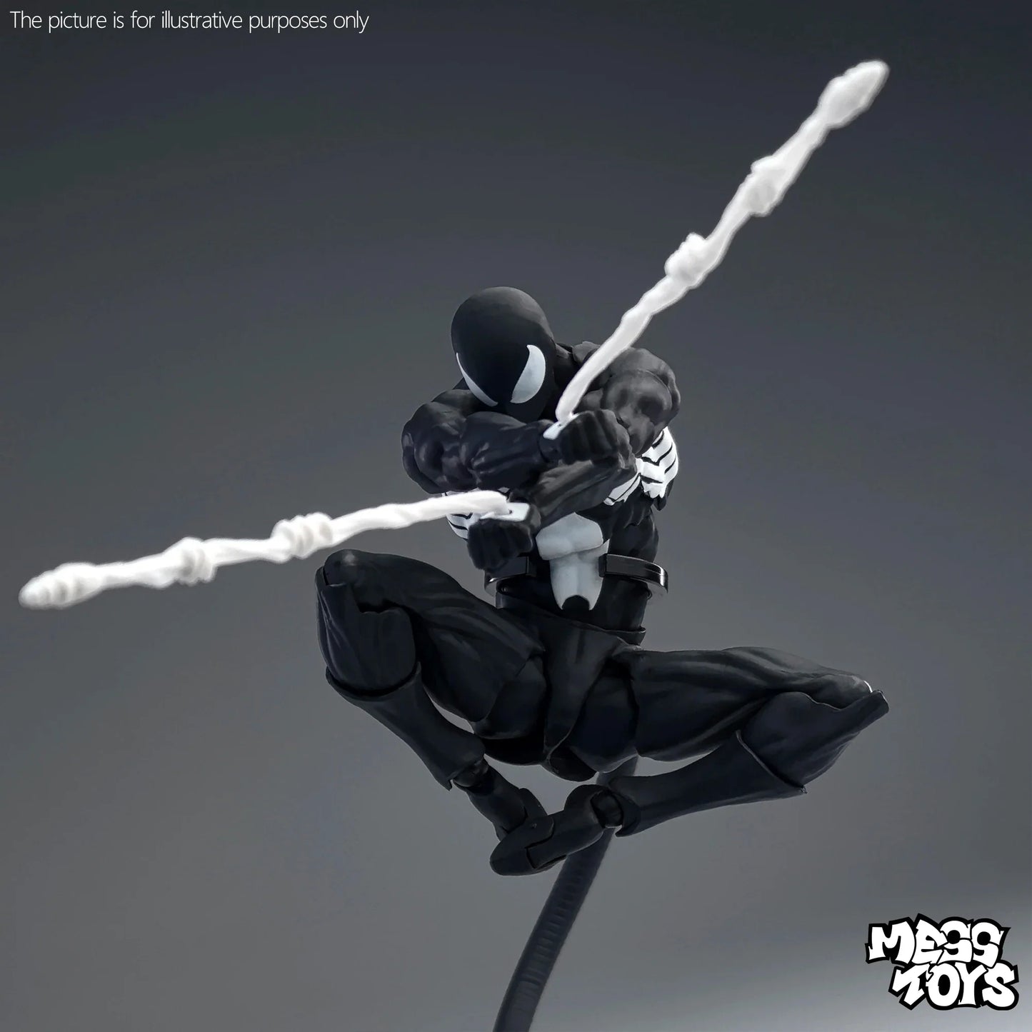 New MessToys Spiderman Figure CT Toys Black Red Spider Man Figurine Mess Toys Action Figure Custom Model Gift Kid Customized Toy