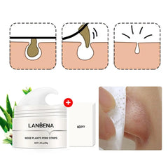 Blackhead Remover Cream Tearing Mask Set Plant Nose Pore Strips Acne Treatment Black Dots Peel Off Mud Mask Skin Care